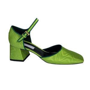 Suzanne Rae MaryJane Lime Green Moire 38.5